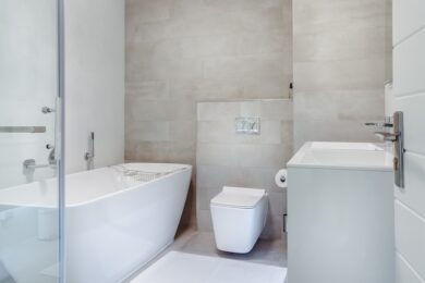 light open bath tub